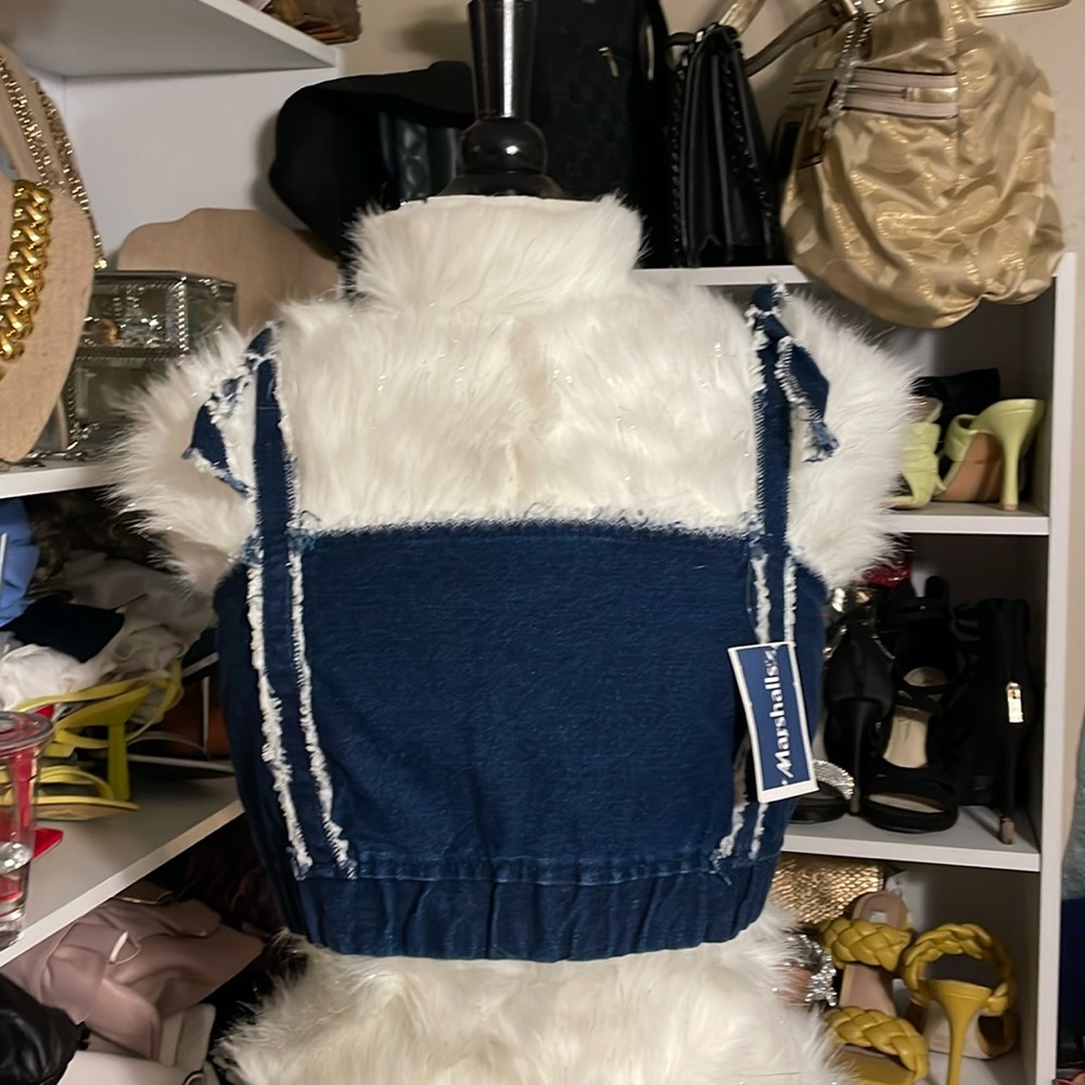 Denim halter top
